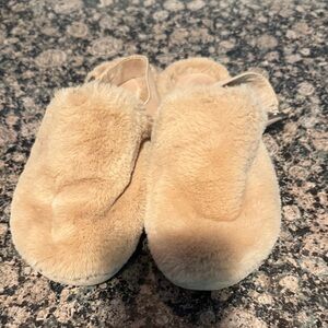 Marc Fisher Fluffy Tan Kids Slippers